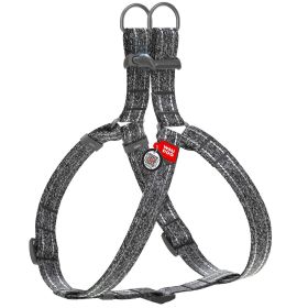 Re Cotton Dog Harness Eco Friendly for Small Dogs Medium Large Dogs Reflective Dog Harness with Adjustable Size for Male Female Dogs Grey Color L
