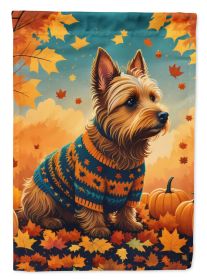 Australian Terrier Terrier Fall House Flag Large Porch Sleeve Pole Decorative Outside Yard Banner Artwork Wall Hanging, Polyester, House Size